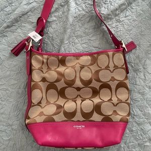 COACH Legacy Signature Duffle Sac Bucket Hobo Shoulder Bag STYLE: 61271-21149